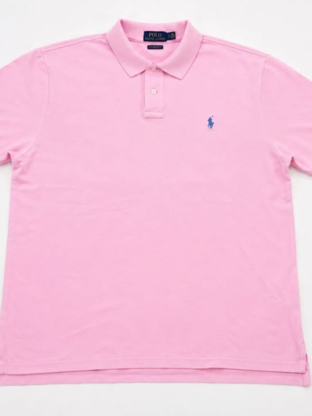 Polo Ralph Lauren Pink Polo Shirt – Blue Pony Logo – Size XL